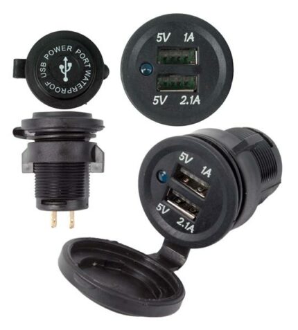 Usb Charger 12V 2 Slots 2.1A/1A