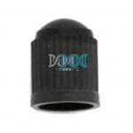 1000 Black Valve Caps Plastic